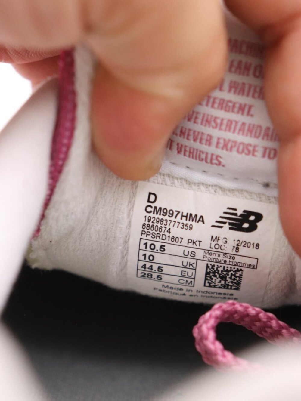 New Balance Running Shoes Men's Size 10.5 D 997H Pink Rose Sneakers CM997HMA - Picture 3 of 9